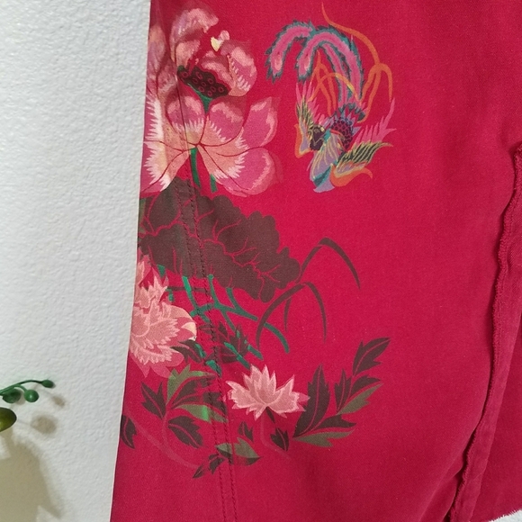 Da-Nang Painted Silk Blend Skirt - Picture 5 of 11